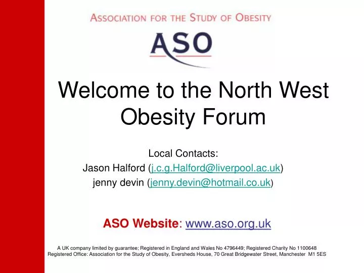 welcome to the north west obesity forum