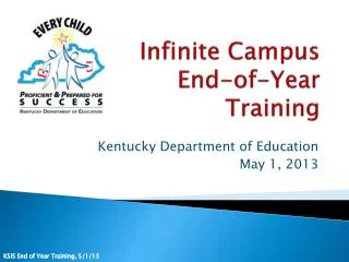 Infinite Campus End-of-Year Training