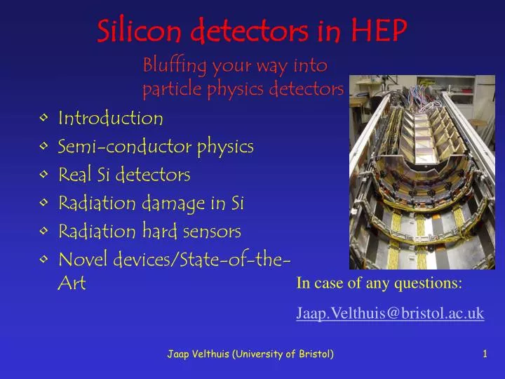 silicon detectors in hep