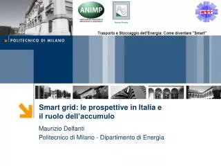 Maurizio Delfanti Politecnico di Milano - Dipartimento di Energia