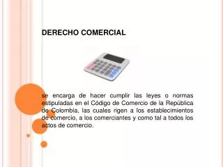 derecho comercial