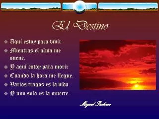 el destino