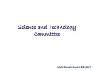 Science and Technology Committee