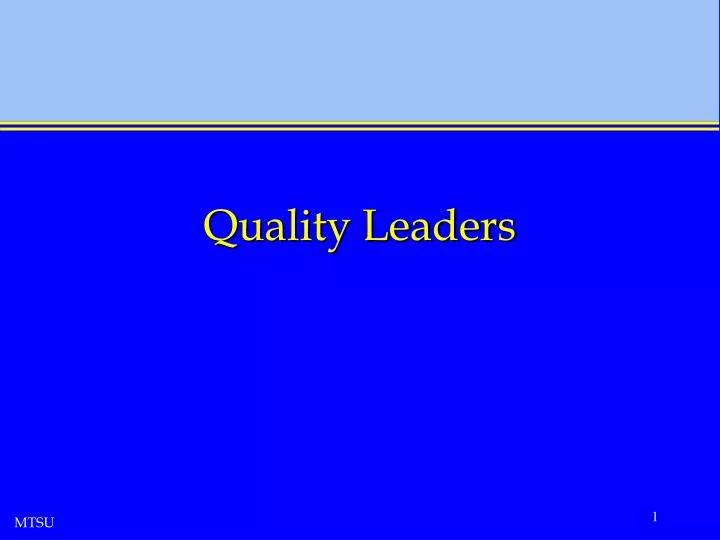 quality leaders