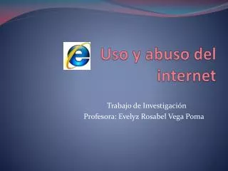 uso y abuso del internet