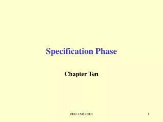Specification Phase