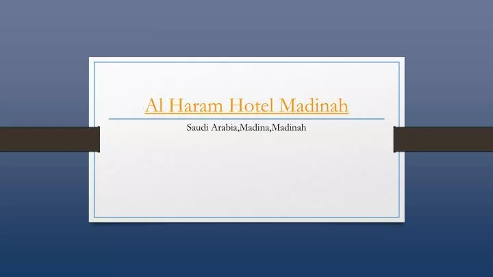 al haram hotel madinah