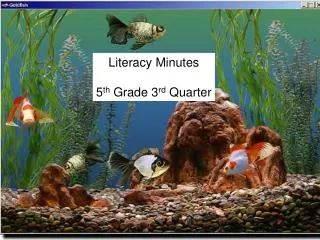 Literacy Minutes 5 th Grade 3 rd Quarter