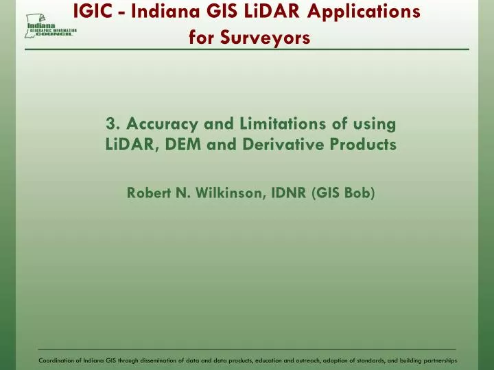 igic indiana gis lidar applications for surveyors
