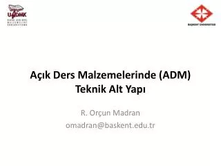 a k ders malzemelerinde adm teknik alt yap