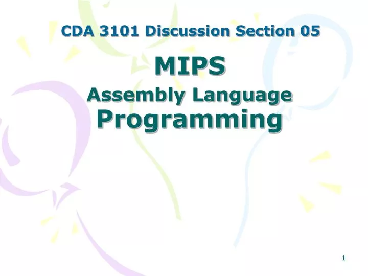 Ppt Mips Assembly Language Programming Powerpoint Presentation Free