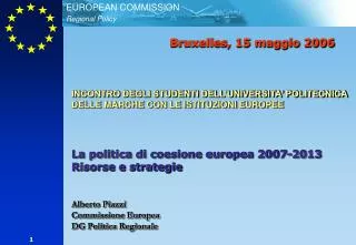 Italia Politica di coesione 2000-2006