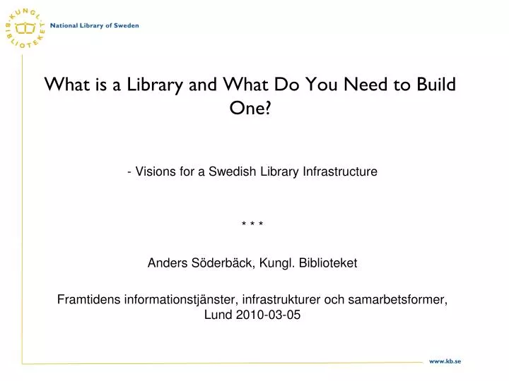 what is a library and what do you need to build one