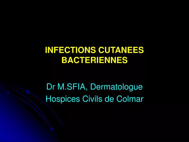 infections cutanees bacteriennes