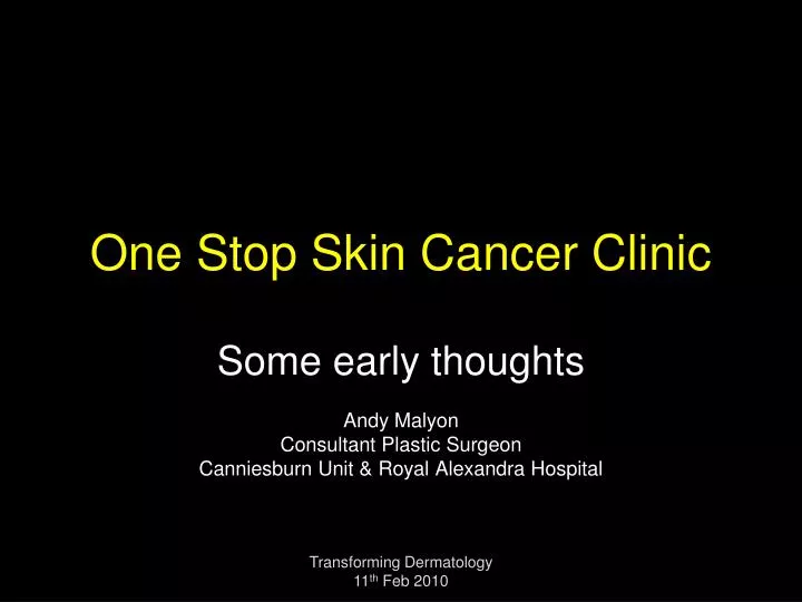 one stop skin cancer clinic