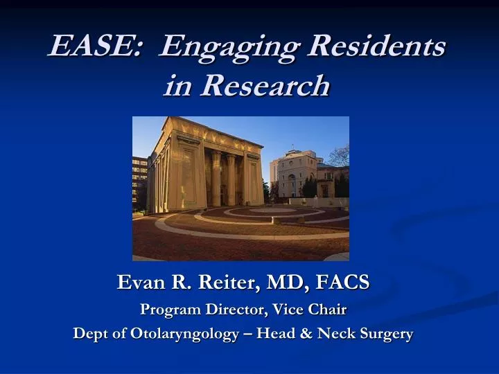 ease engaging residents in research
