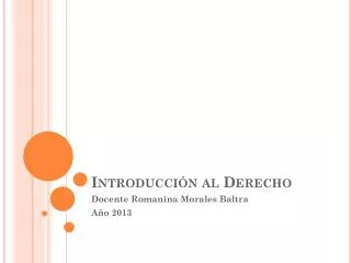 introducci n al derecho