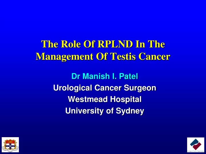 the role of rplnd in the management of testis cancer