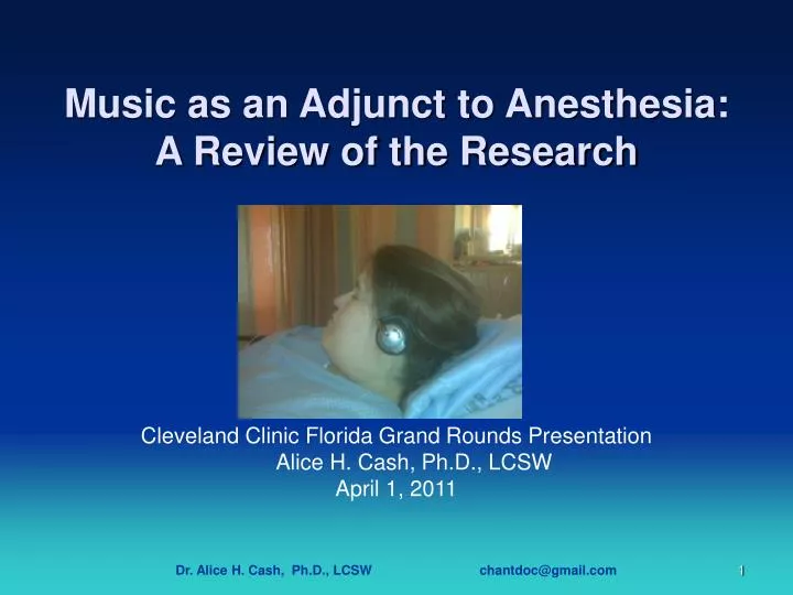 music as an adjunct to anesthesia a review of the research