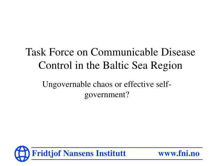 task force on communicable disease control in the baltic sea region