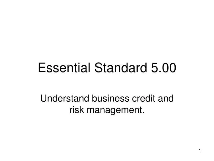 essential standard 5 00