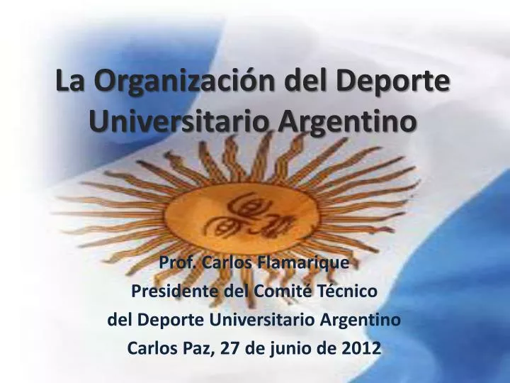 la organizaci n del deporte universitario argentino