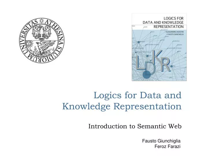 logics for data and knowledge representation