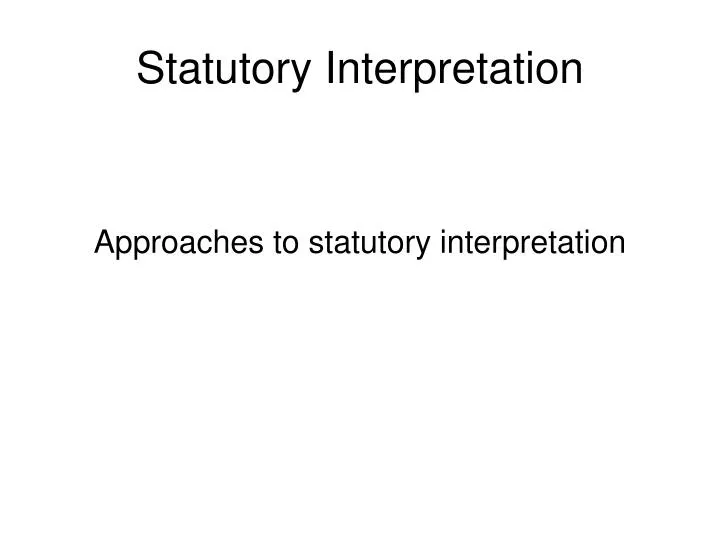 statutory interpretation
