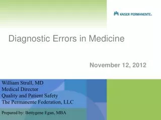 Diagnostic Errors in Medicine
