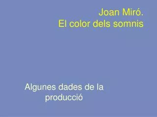 joan mir el color dels somnis
