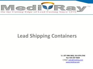 Lead Shipping Containers