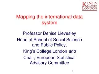 Mapping the international data system