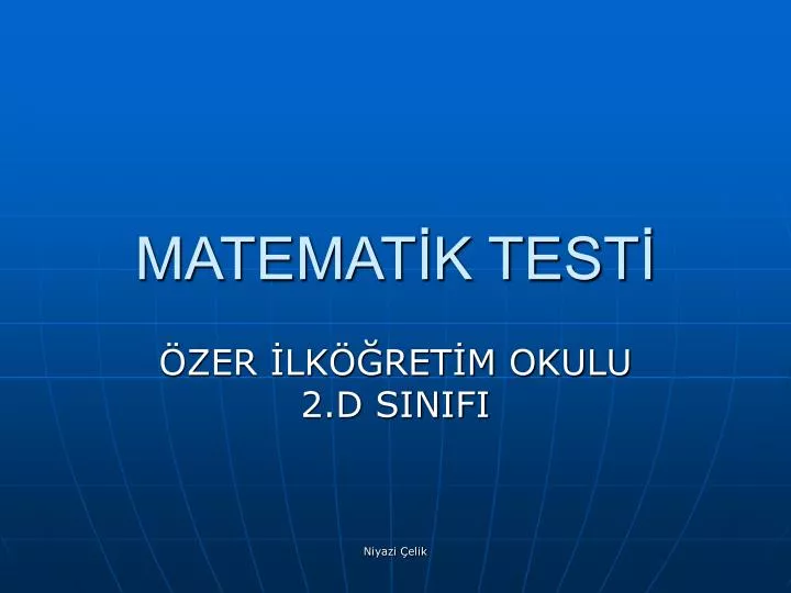 matemat k test