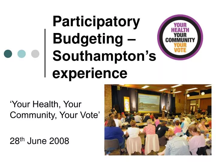 participatory budgeting southampton s experience