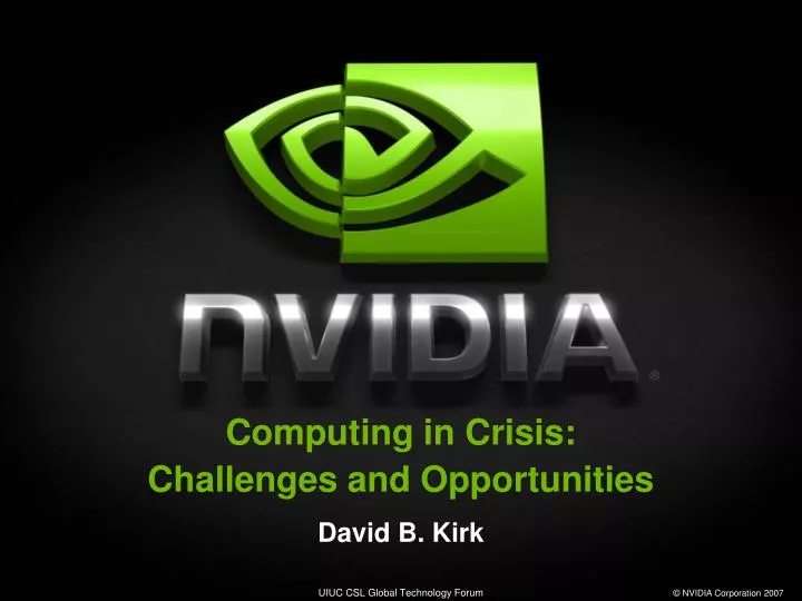 computing in crisis challenges and opportunities