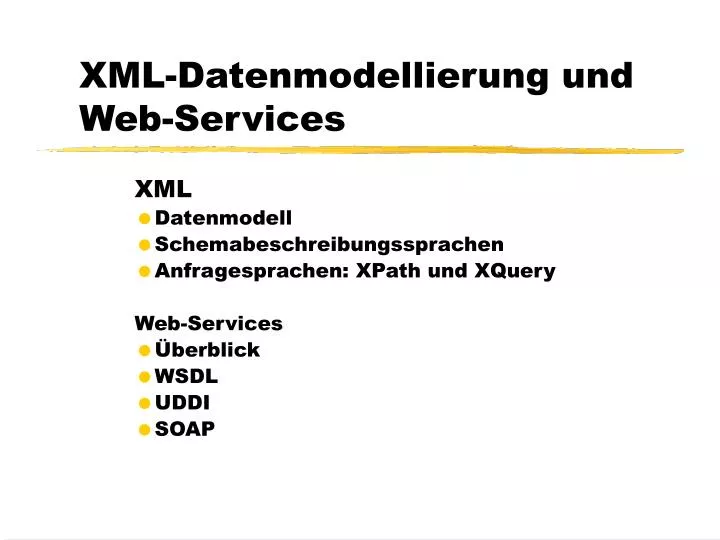 xml datenmodellierung und web services
