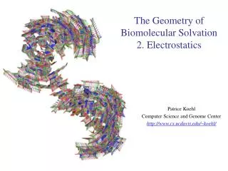The Geometry of Biomolecular Solvation 2. Electrostatics
