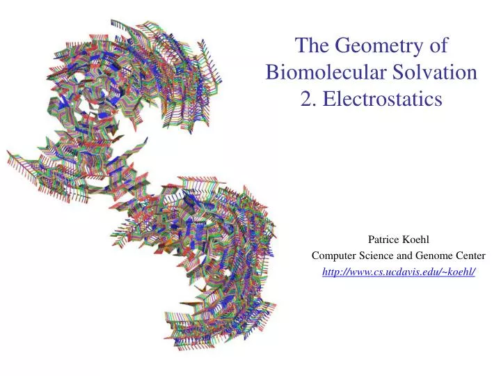 the geometry of biomolecular solvation 2 electrostatics