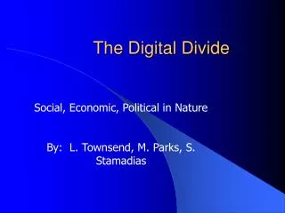 The Digital Divide