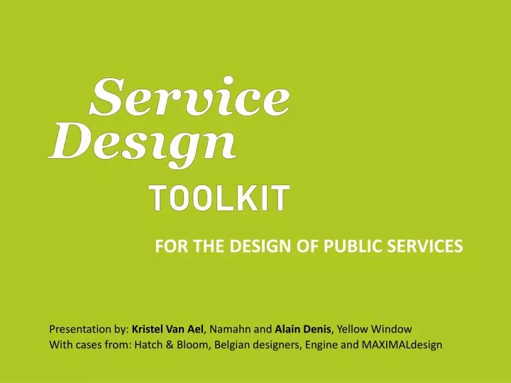for the design of public services
