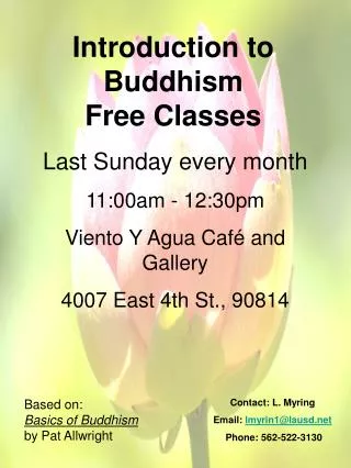 Introduction to Buddhism Free Classes