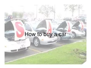 How to buy a car