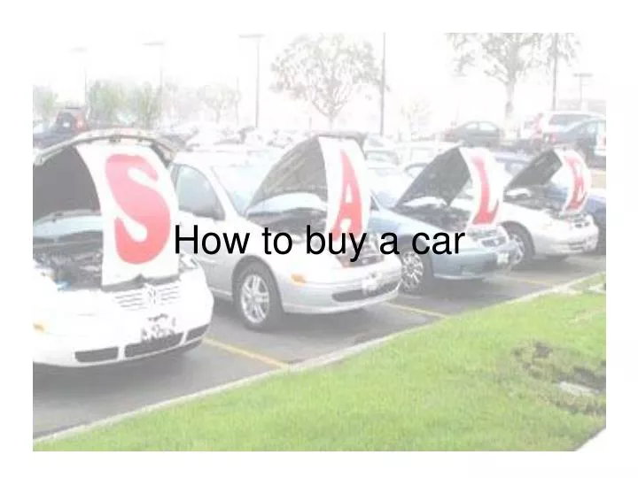 how to buy a car
