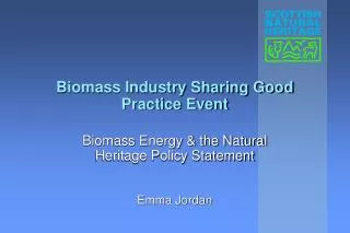 Biomass Industry Sharing Good Practice Event