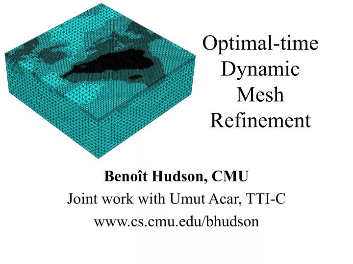 optimal time dynamic mesh refinement
