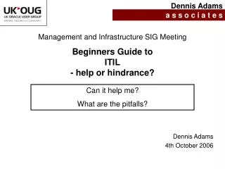 Beginners Guide to ITIL - help or hindrance?