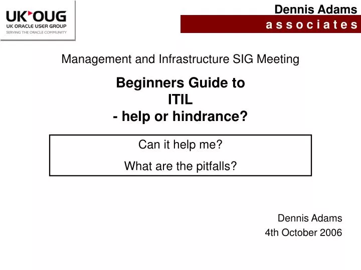 beginners guide to itil help or hindrance
