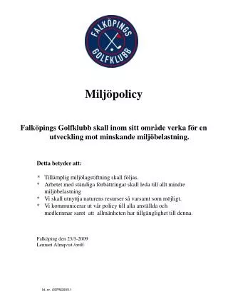 Miljöpolicy