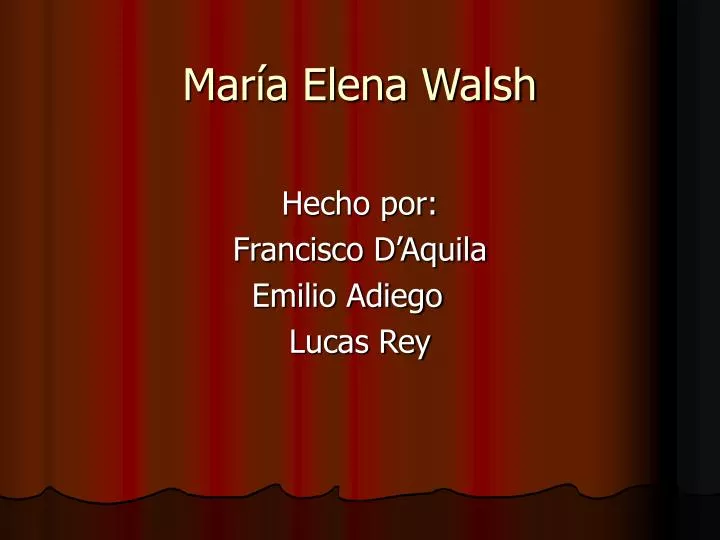 mar a elena walsh