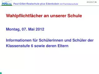wahlpflichtf cher an unserer schule